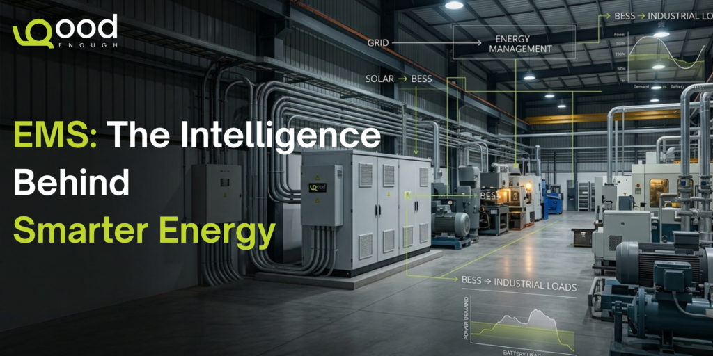 Energy management system coordinating grid, BESS, solar and industrial loads